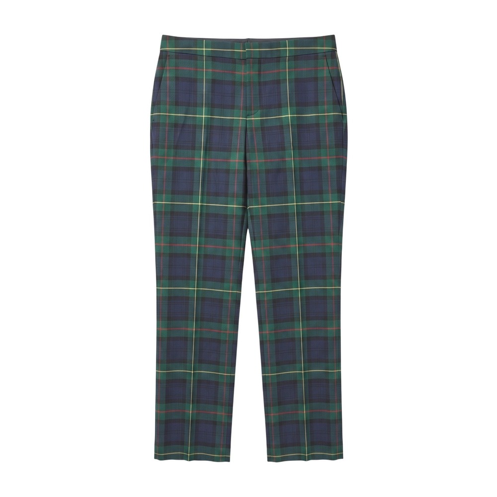 Lauren Ralph Lauren Green Tartan Watch Plaid Wool Straight Leg Pants Women 10 - Picture 2 of 9